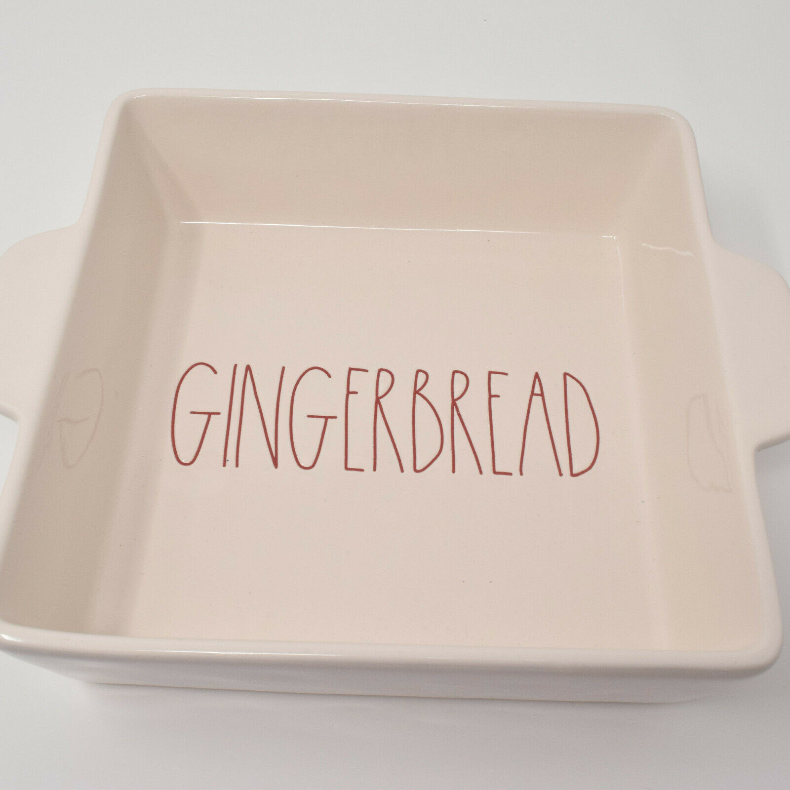 Rae Dunn Gingerbread Baking Dish Square Pan Bake Cake Holiday Christmas New