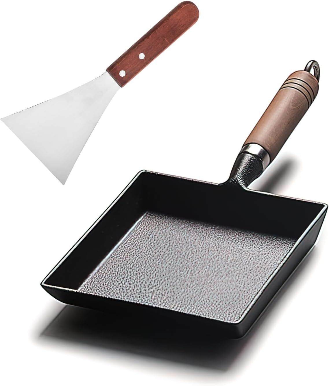 Pre-Seasoned Cast Iron Tamagoyaki Pan – 9×7 Inches Ideal for Japanese Egg Omelet