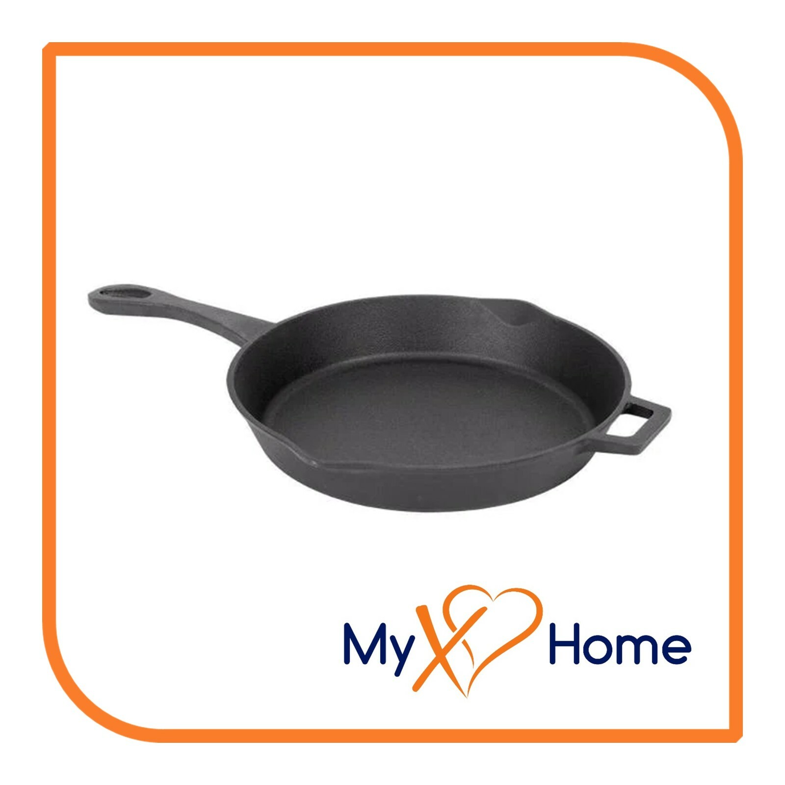 10 1/4″ Round Pre-Seasoned Cast Iron Skillet with Helper Handle (6 Skillets)