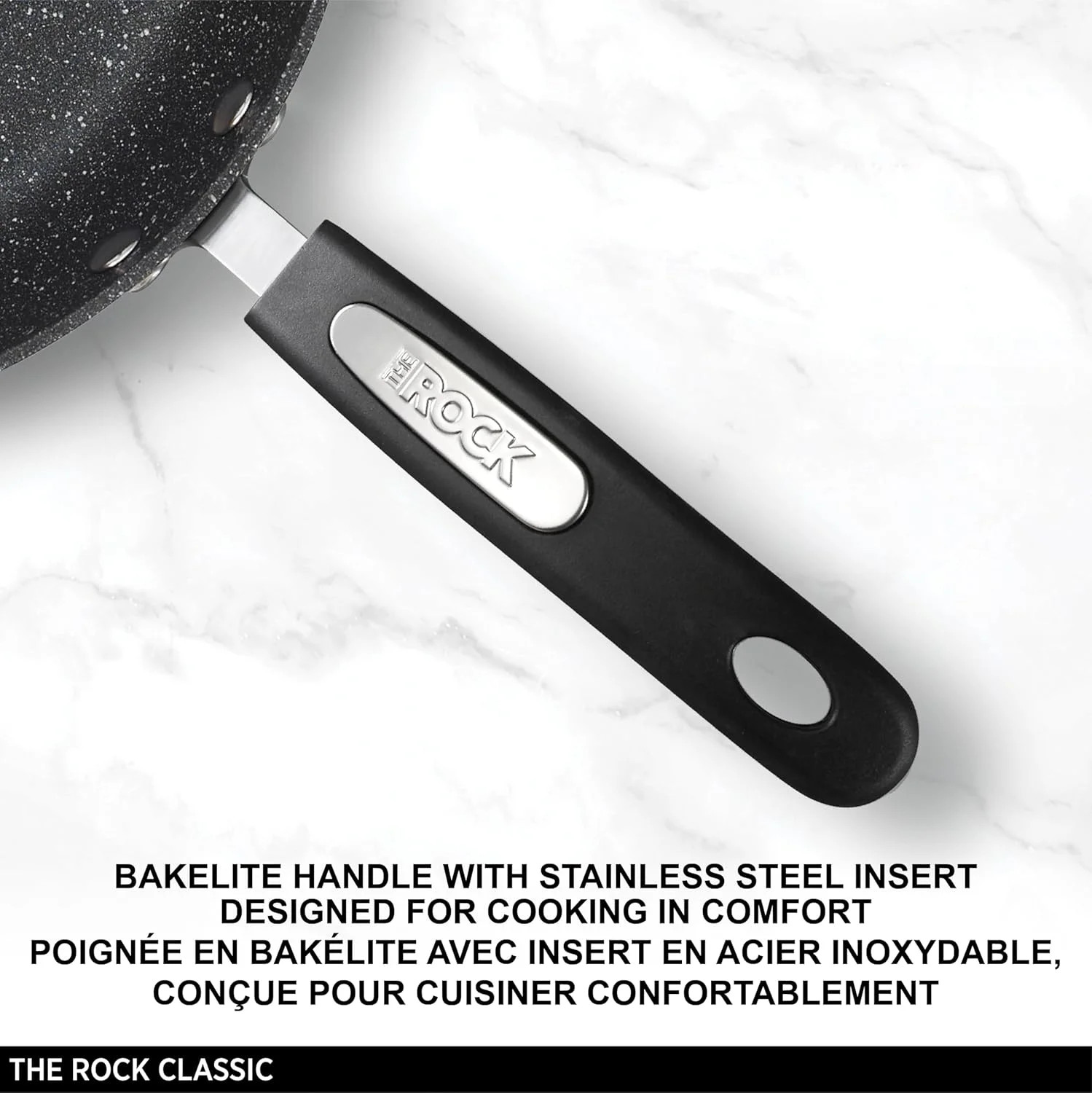 Starfrit The Rock 8PC Non-Stick Cookware Set, Black | Durable Forged Aluminum, O