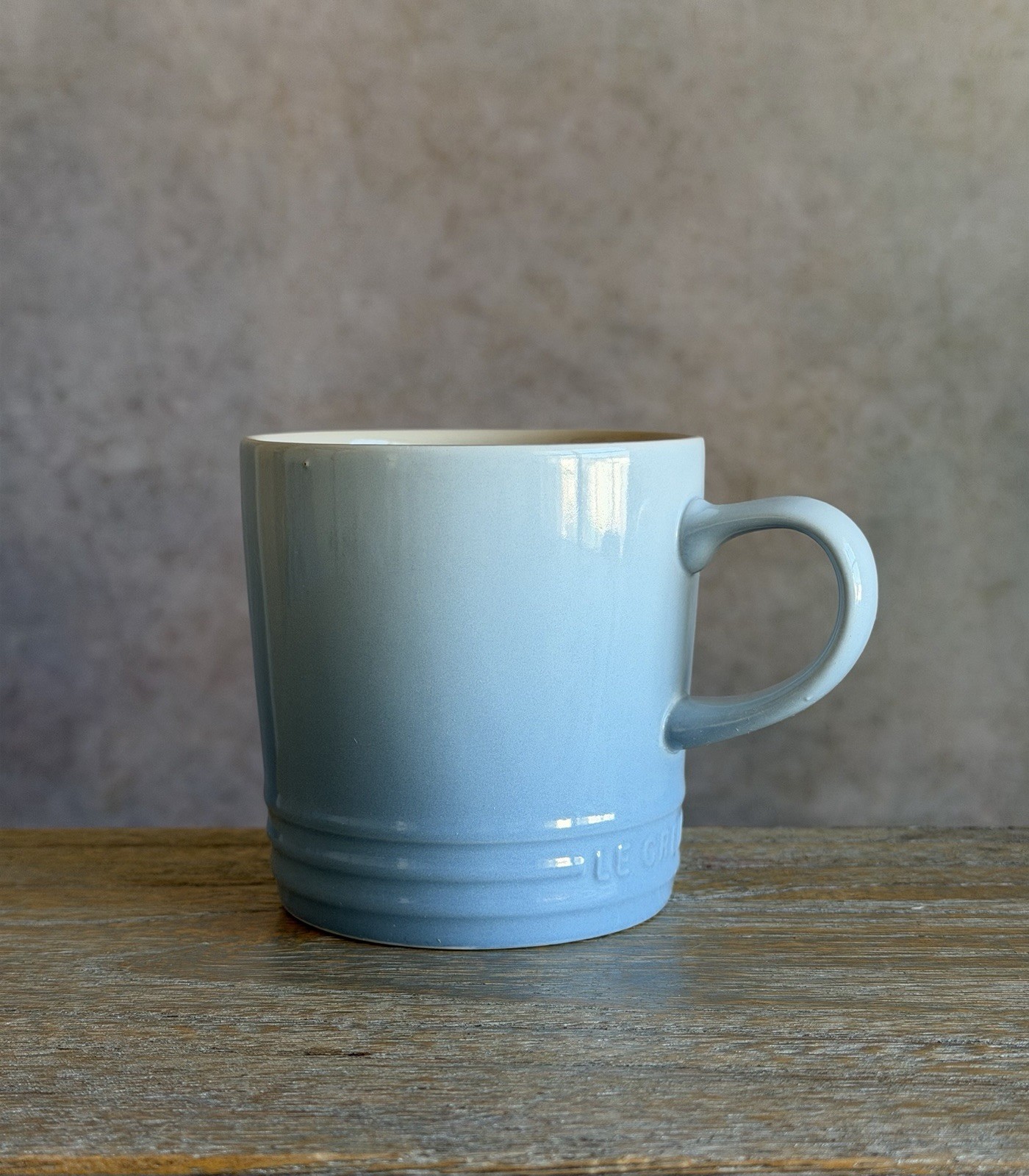 Le Creuset 12 Oz Coffee Tea MUG Stoneware Coastal Blue