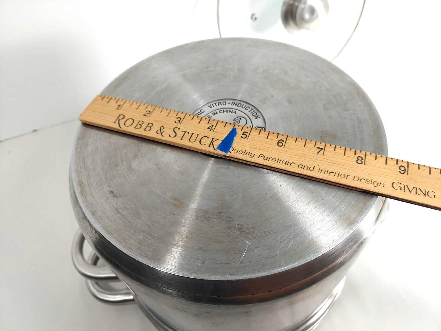 Fagor 7 Qt SS Stock Pot Gas Electric Vitro-Induction w/ Lid & Pasta Strainer