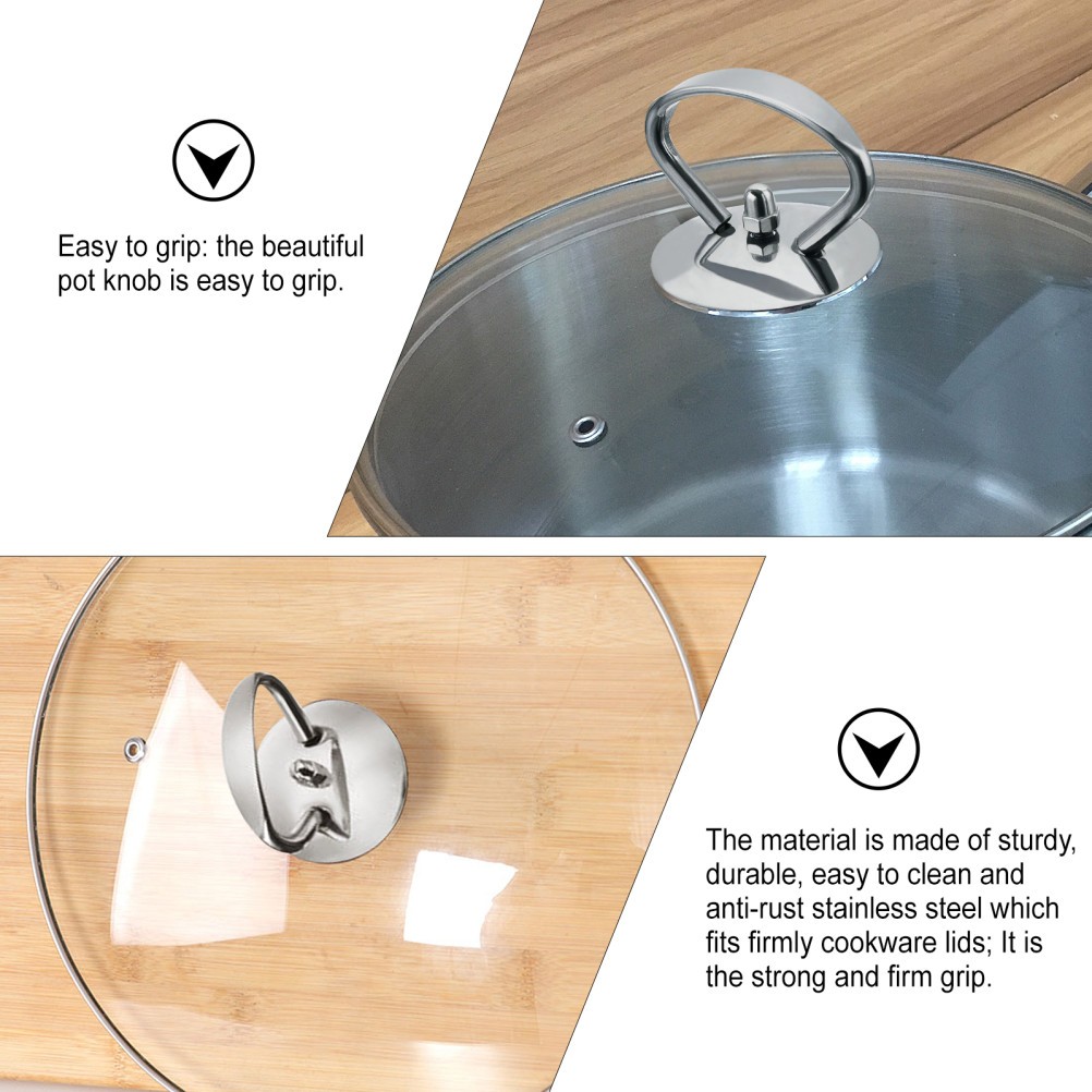 5Pcs Reusable Pot Grip Knob Set Stainless Steel Replacement for Kitchen Pots