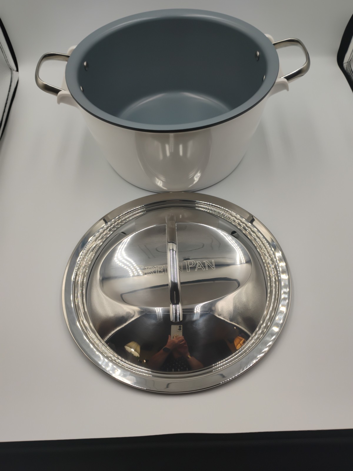 New Green Pan 5Qt 3-Piece Hot Pot Casserole/ Dutch Oven Set W/ Thermal Server