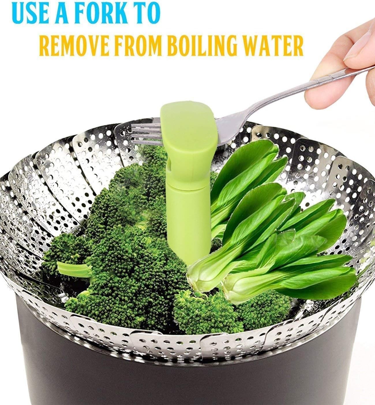 Stainless Steel Vegetable Steamer Basket, Expandable 6.4″ to 10″ for Healthy …