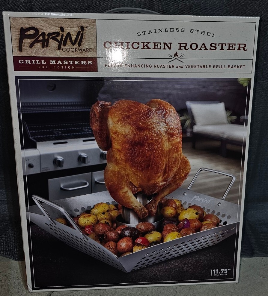 Parini Chicken Roaster Stainless Steel Grill Masters Collection Cookware