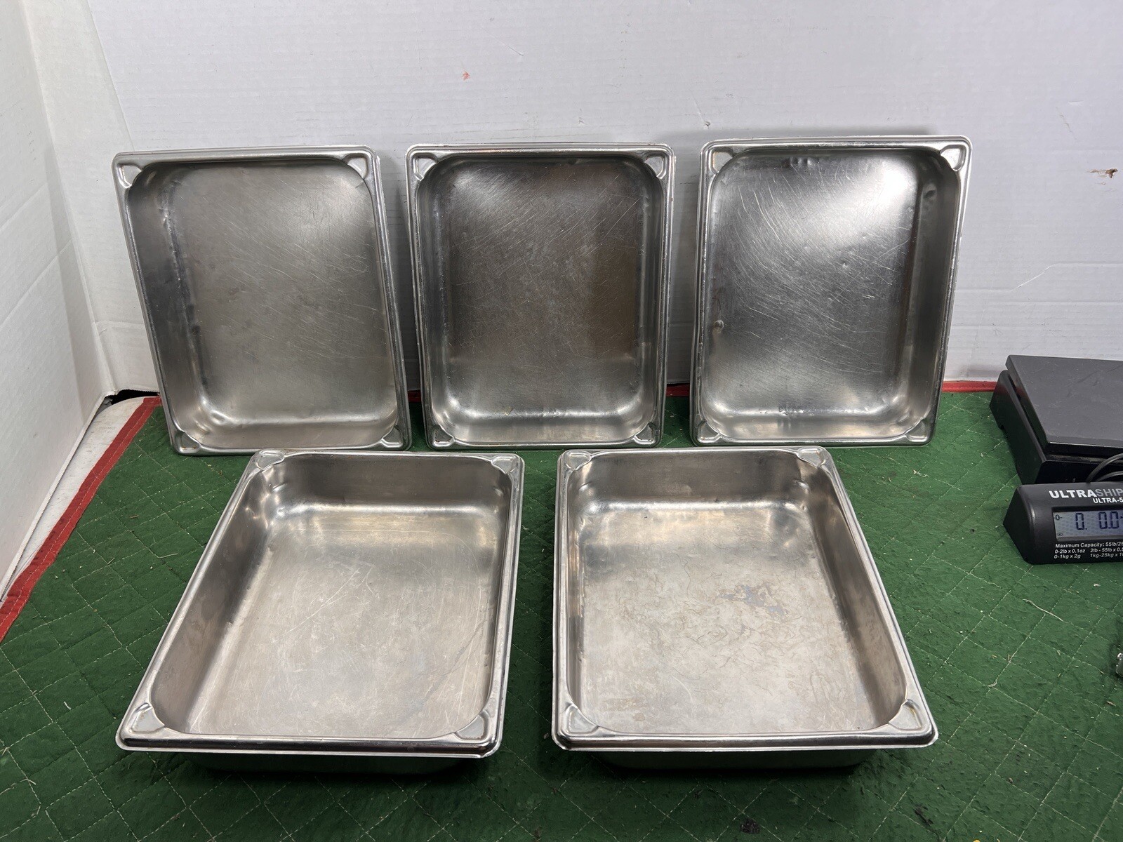 Stainless Steel Professional Kitchen 5 Serving Super Pans II 18-8 USA 3022-7