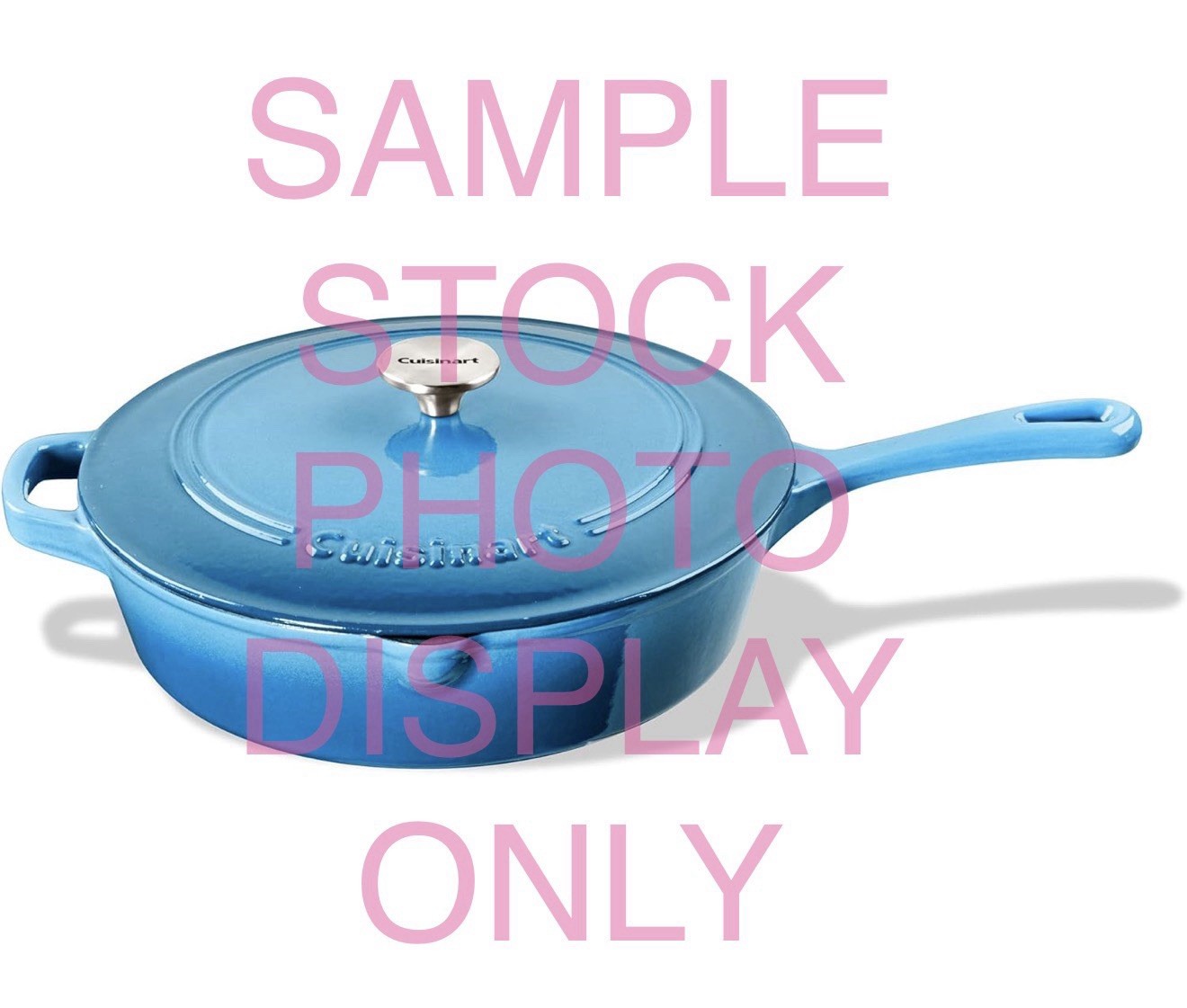 Cuisinart 12-Inch Cast Iron Chicken Fryer with Lid, 4.5 Quart Aqua Blue Gradient