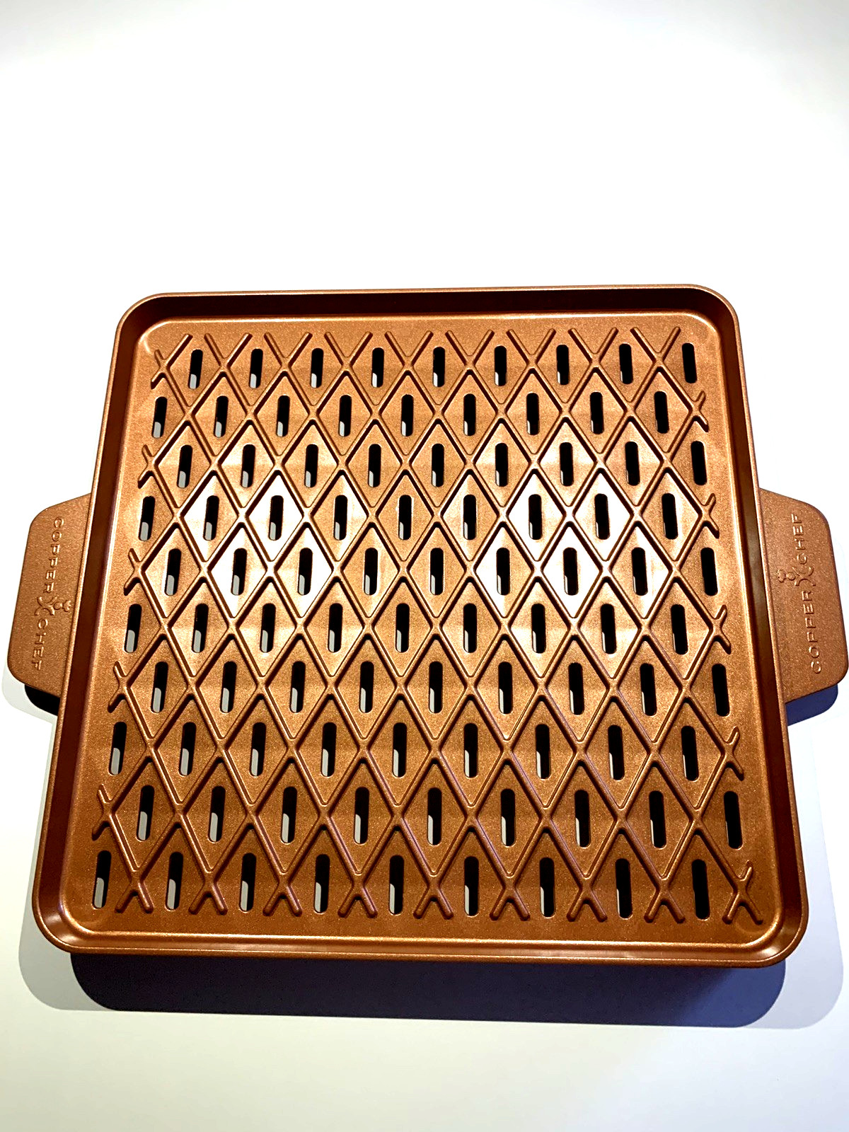 Copper Chef X Design 12″ x 12″ Barbecue BBQ Grill Pan Dual Sided Preowned Unused