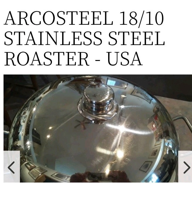 Arcosteel 18/10 Stainless Steel Roaster Pan Skillet Ships From USA