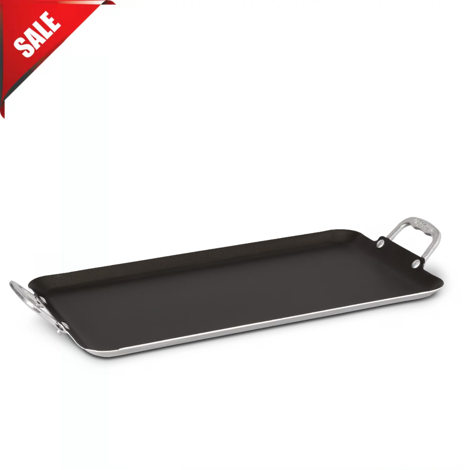 Vasconia 20″ Double Burner Griddle Nonstick Aluminum Handles Dishwasher Safe