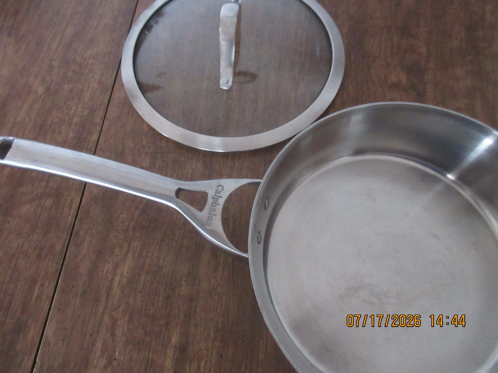 Calphalon 5003 Saute Pan 3 Qt 2.8L Stainless Steel With Lid Induction Ready