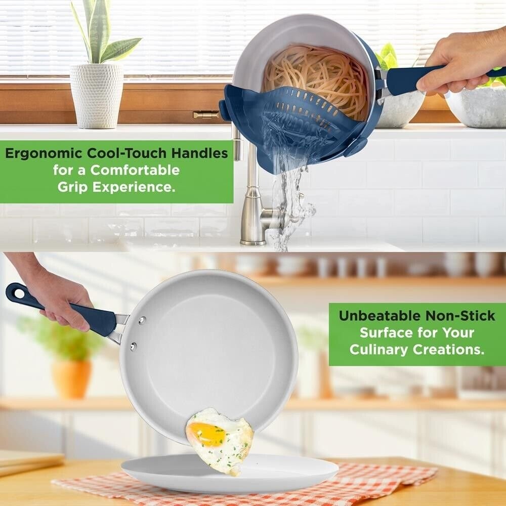 Nutrichef 14 Pcs. Kitchenware Pots & Pans Set-High-qualified, Non-Stick
