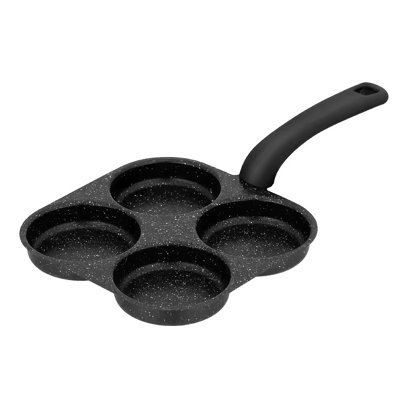 4 Hole Egg Frying Pan Omelette Burger Dumpling