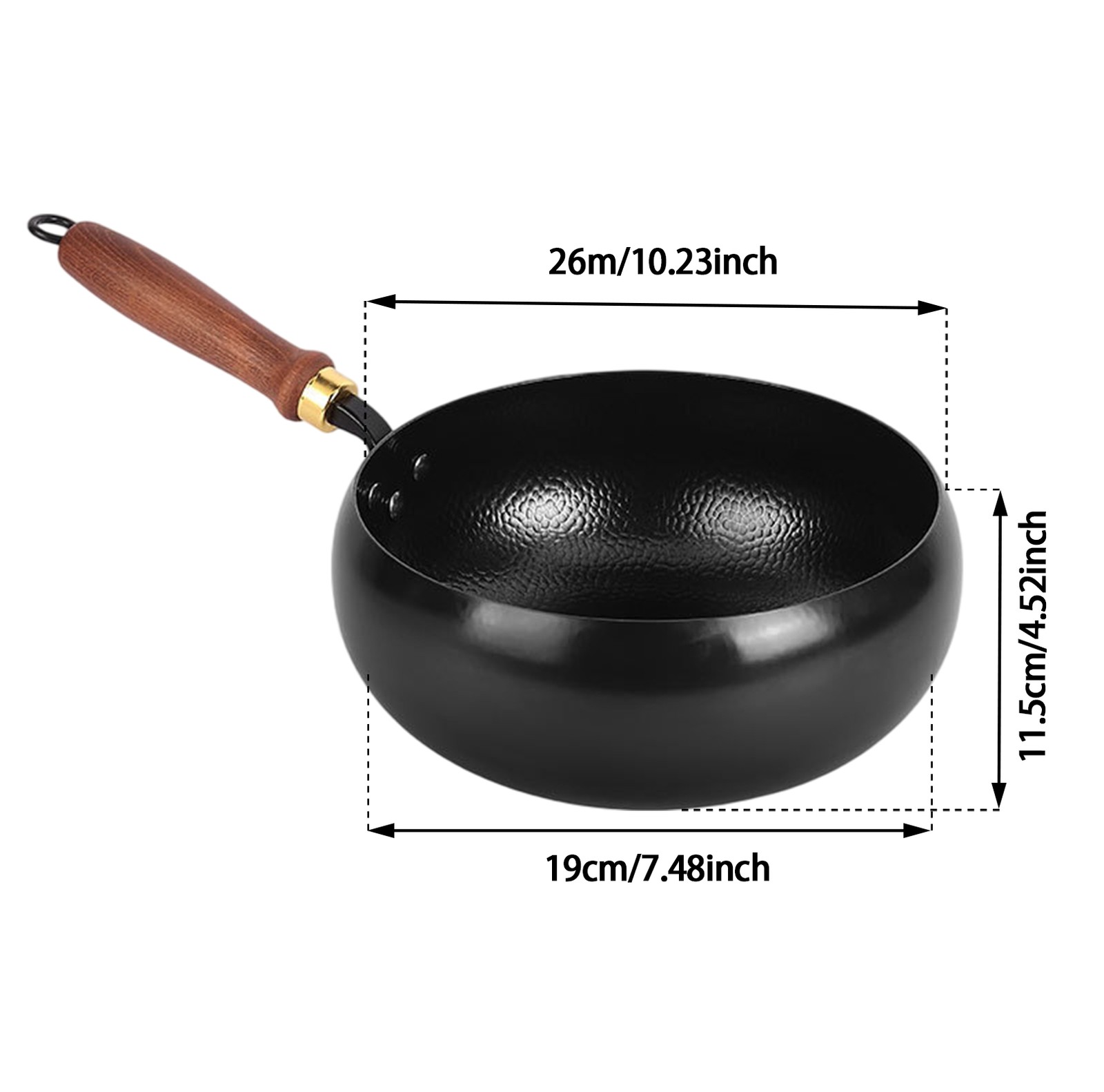 Hand-forged Hammered Wok, Deep Round Bottom Wok, Multi-purpose Stir Fry Pot