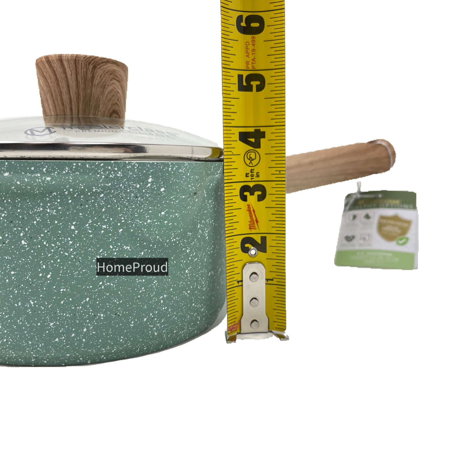 Masterclass Sauce Pan Nonstick Ceramic Coating Small 6.5 inch 1.5 Qt Casserole