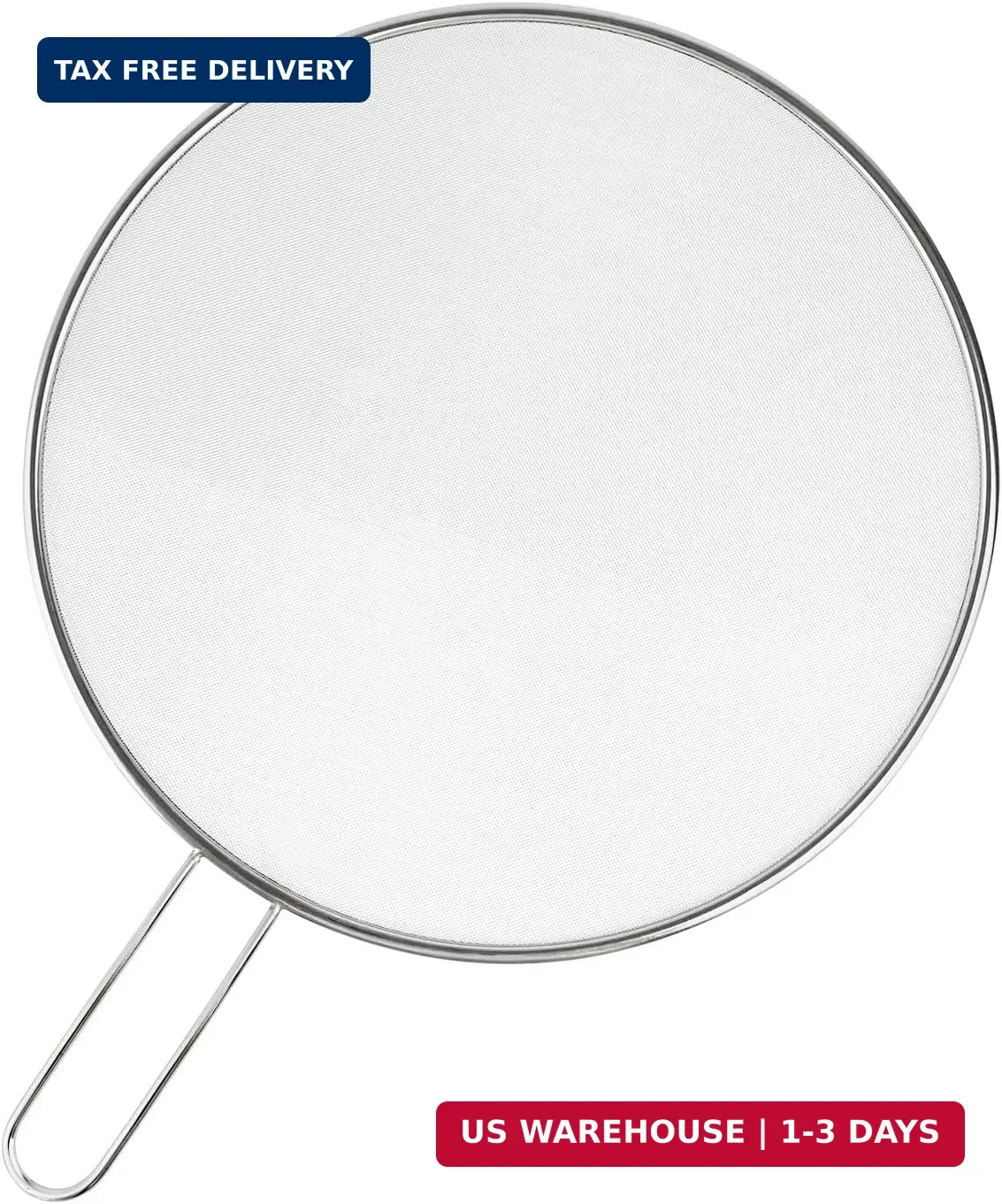 Stainless Steel Splatter Guard, 13-Inch Silver Grease Splatter Guard for Frying