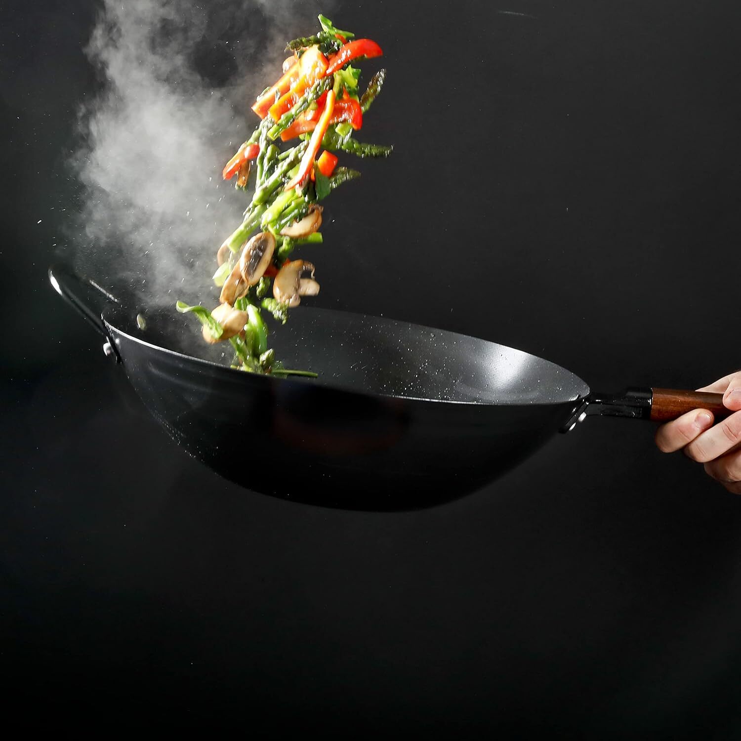 Carbon Steel Sauté Pan, 14-Inch, 5-Quart High Carbon Steel Chef’s Pan