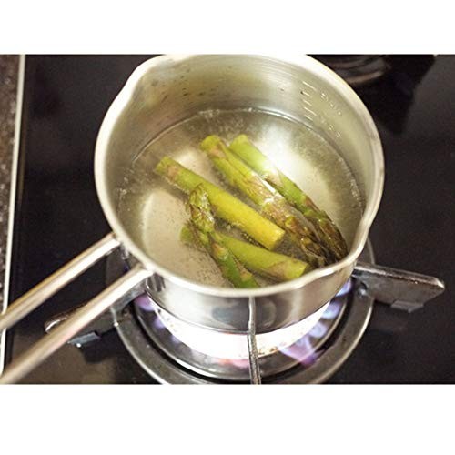 Saucepan, Stainless Steel Milk Pan 12cm, Soup Pot for Induction and Sliver