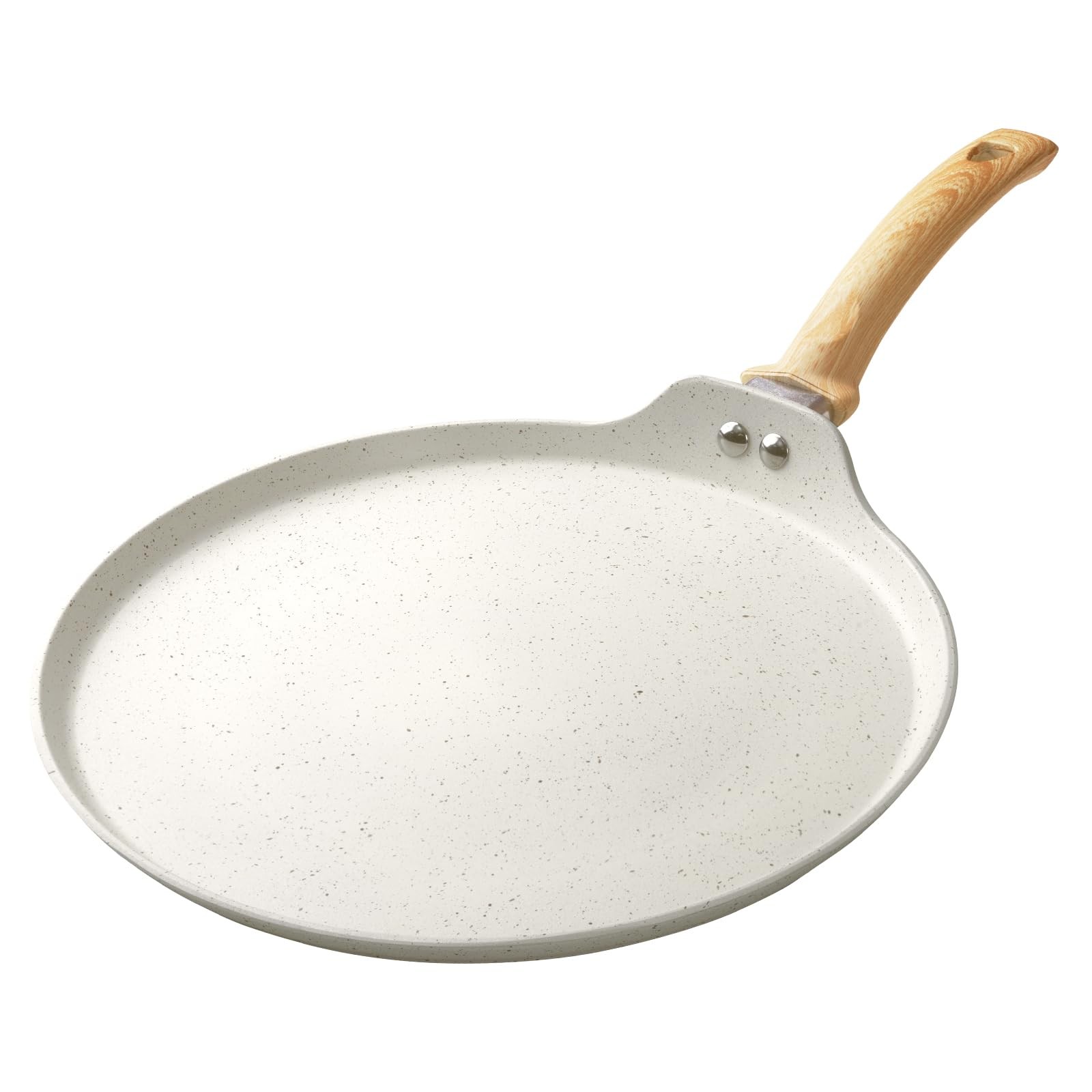 11 Inch Nonstick Crepe Pan Granite Coating Flat Skillet Dosa Tawa White Comal