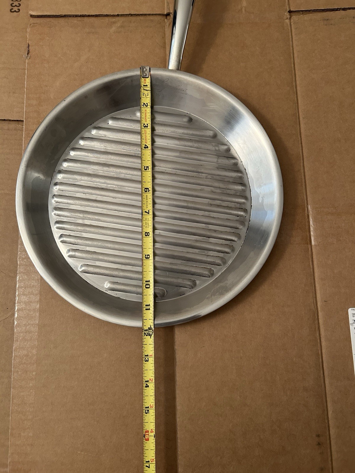 Lagostina stainless steel round grill pan 12 inches Preowned And See Pics