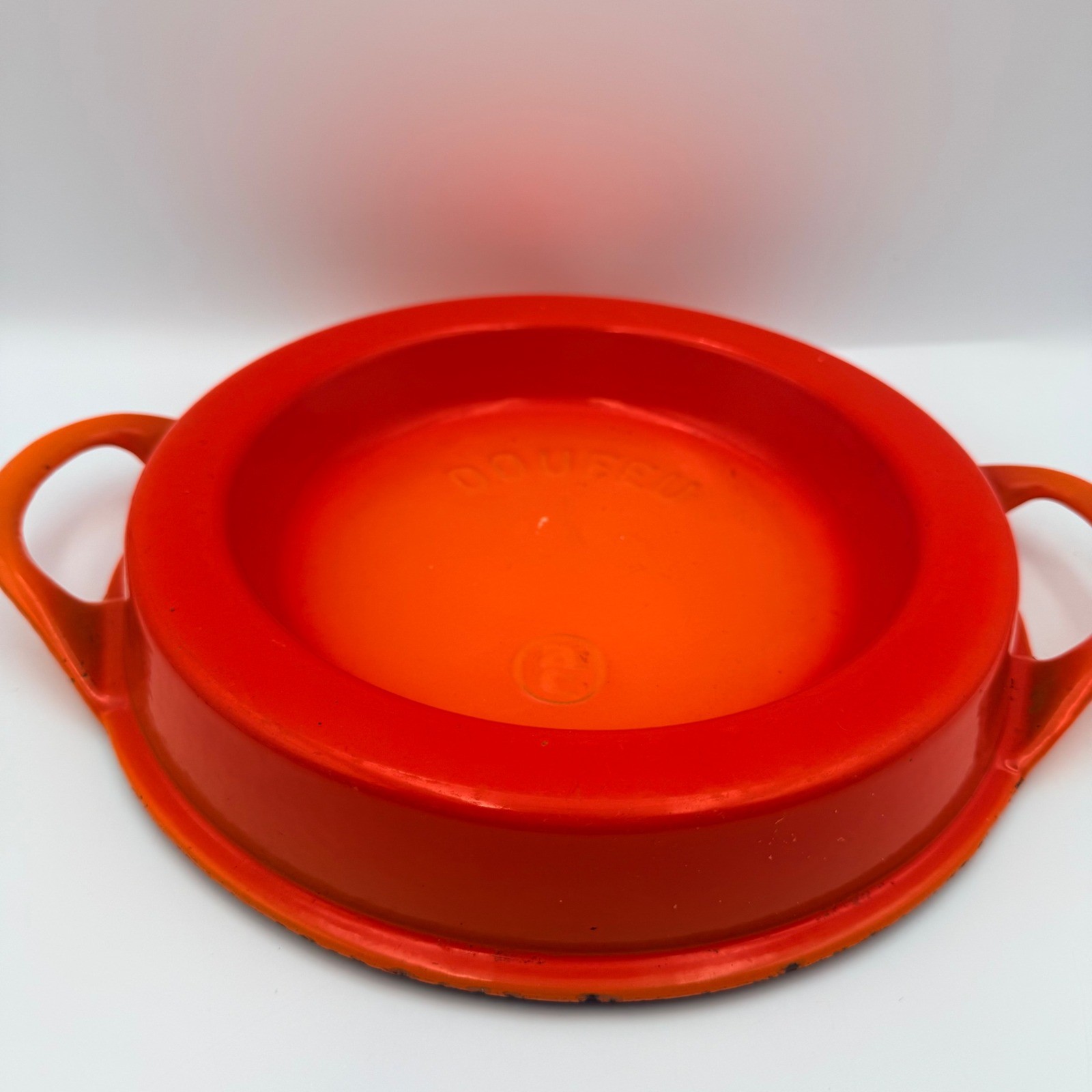 Le Creuset Doufeu Lid 24 Flame Orange Enamel Cast Iron Replacement Part France