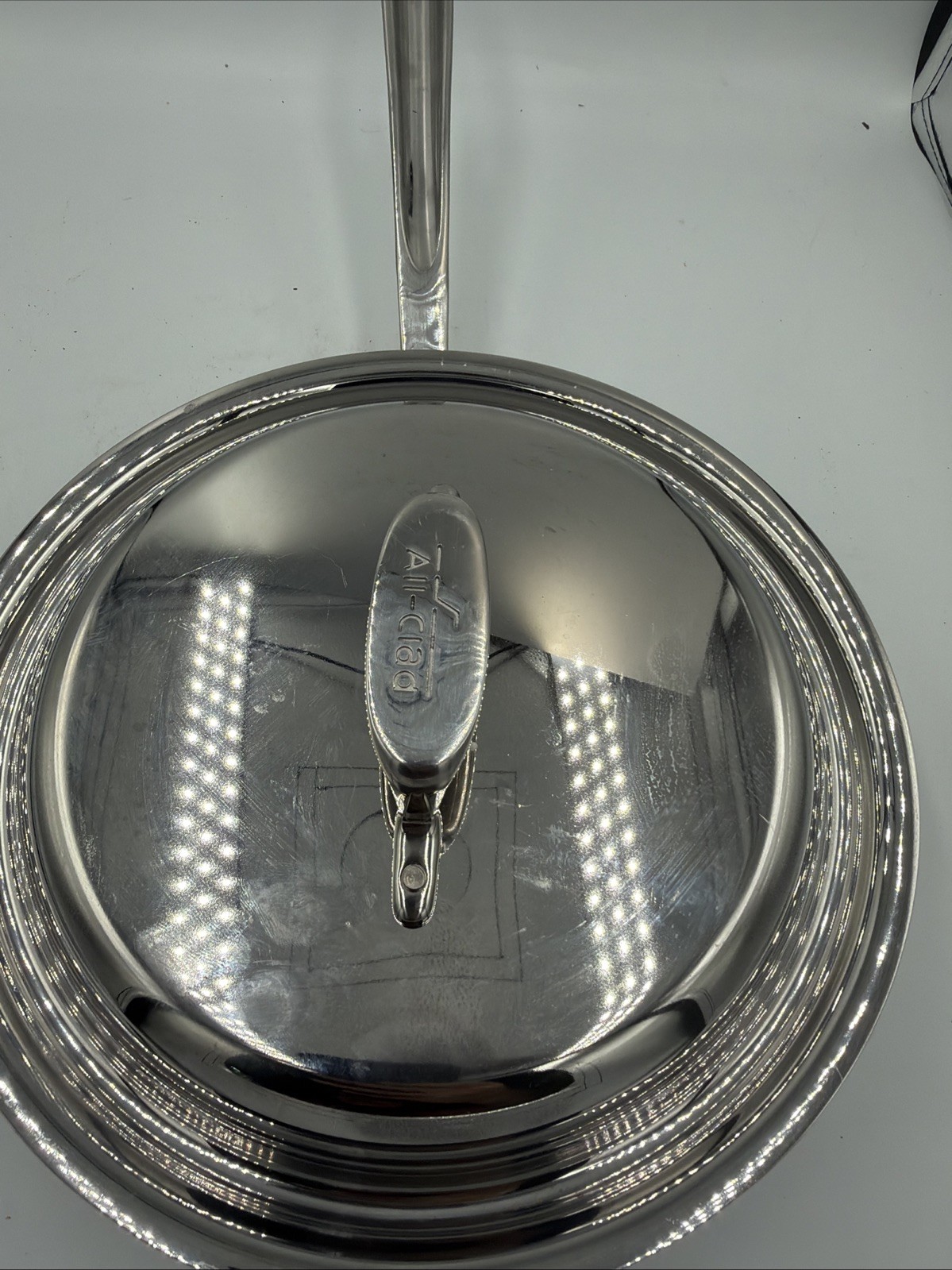 Rare All-Clad Stainless Steel 10” D5 Saute Pan Skillet with Poached Egg Insert