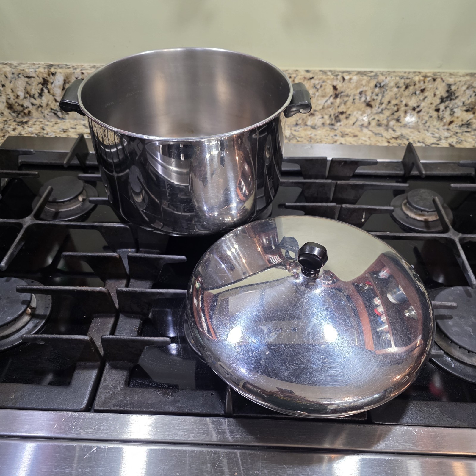 Vintage FARBERWARE 8 Qt 7.6L Stock Pot & Lid Stainless Steel USA SPAGHETTI
