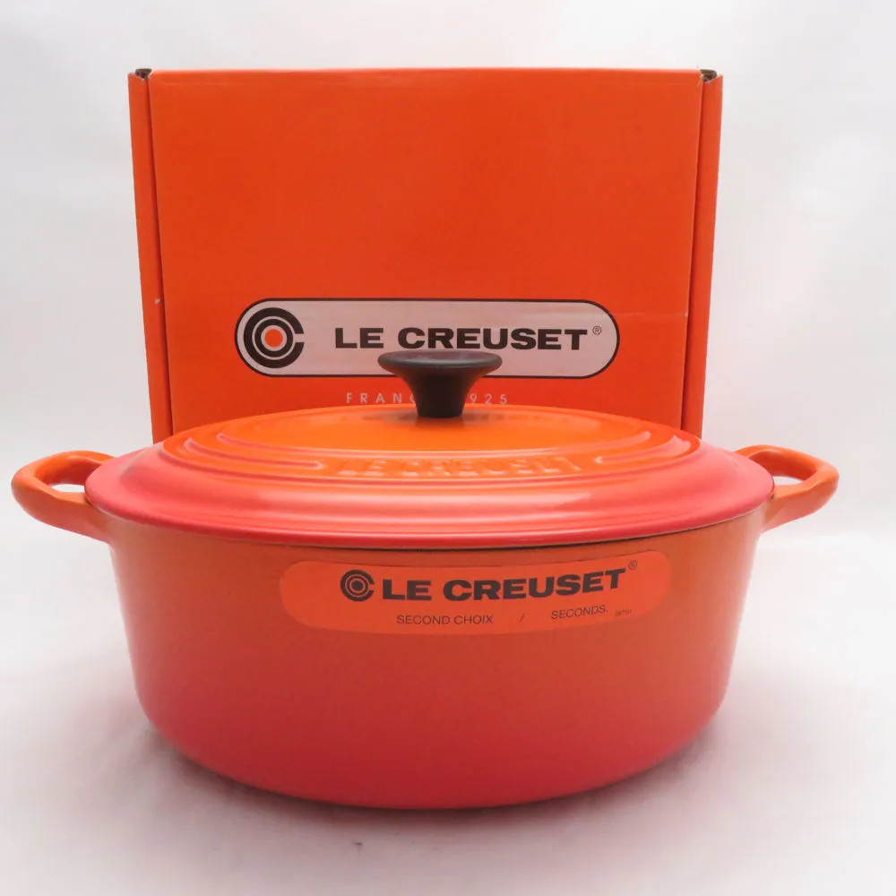 Le Creuset Cocotte Oval Casserole Dish 23cm Enamel Cast Iron Orange W/Box Unused
