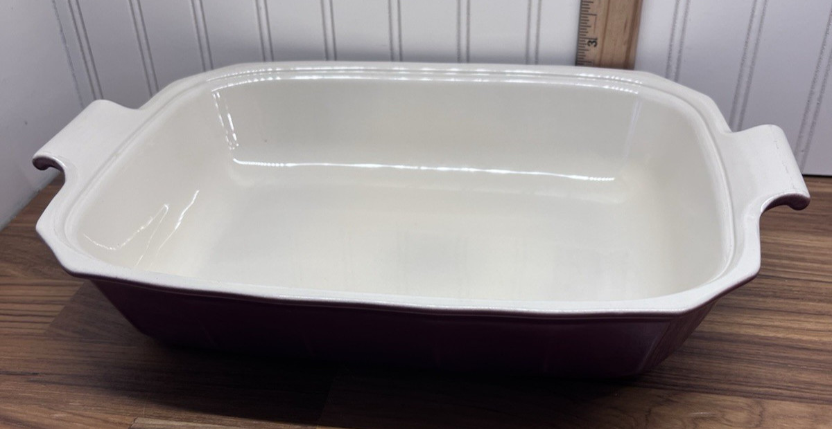 Emile Henry Williams Sonoma Cranberry 8×10 Baking Dish Casserole 96.70 France