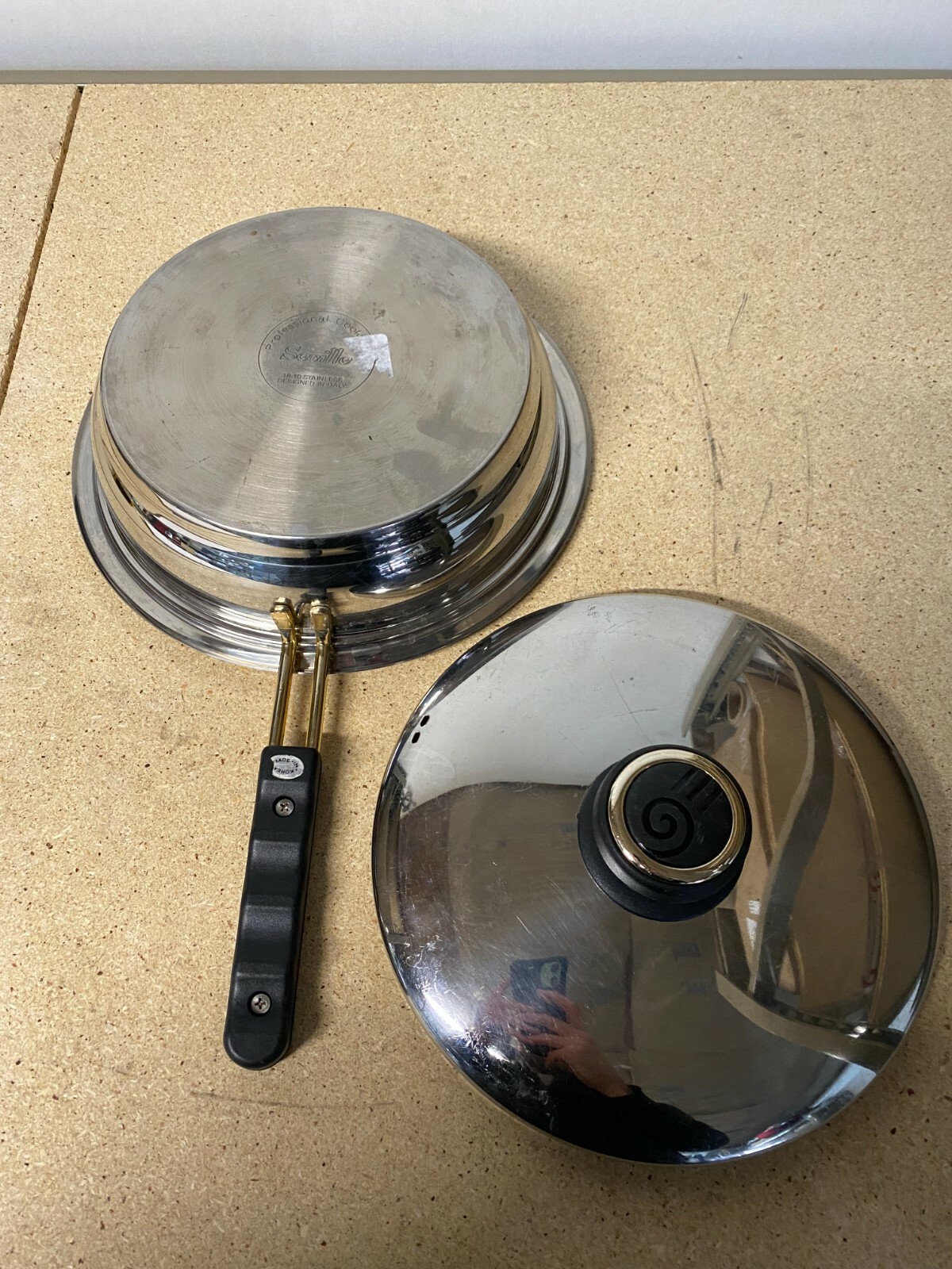 Seville Professional Cookware 18-10 Stainless Fry Pan Made In Italy C11