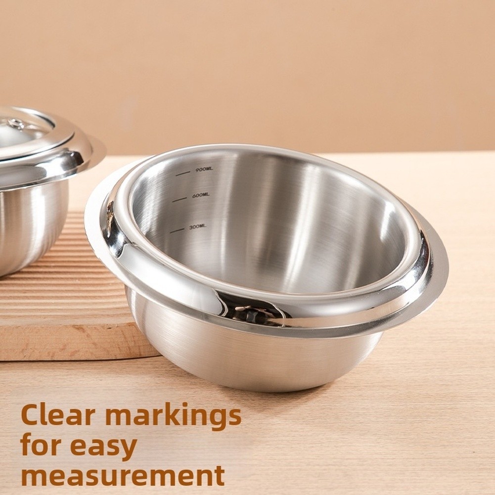 For Induction Use 304 Stainless Steel Mixing Pot for Korean Bibimbap and Salads