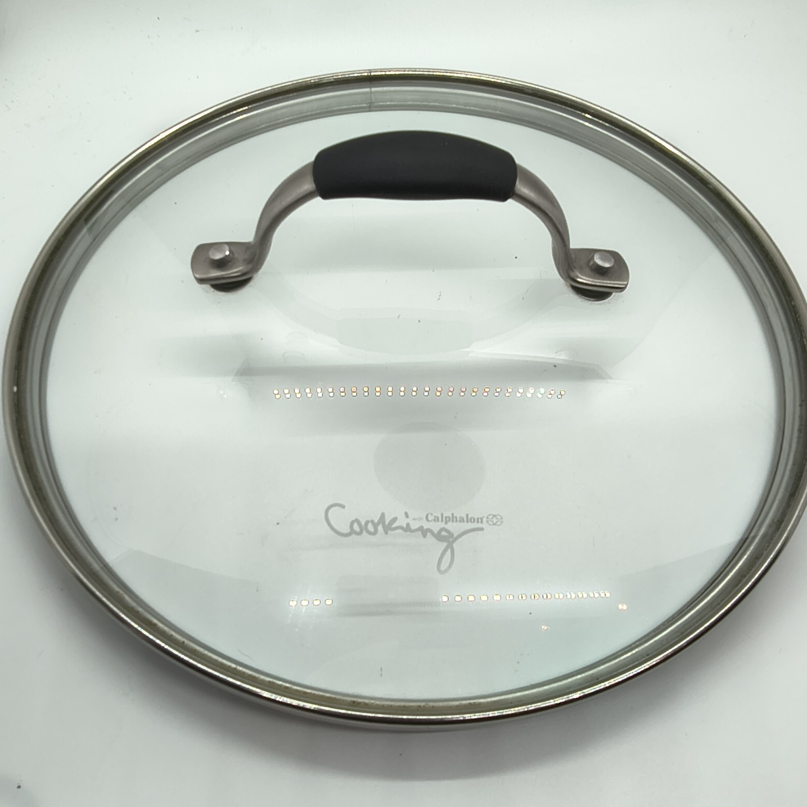 Cooking With Calphalon Glass Stainless Steel Lid Only For Sauce Pot 8.5″ Inside