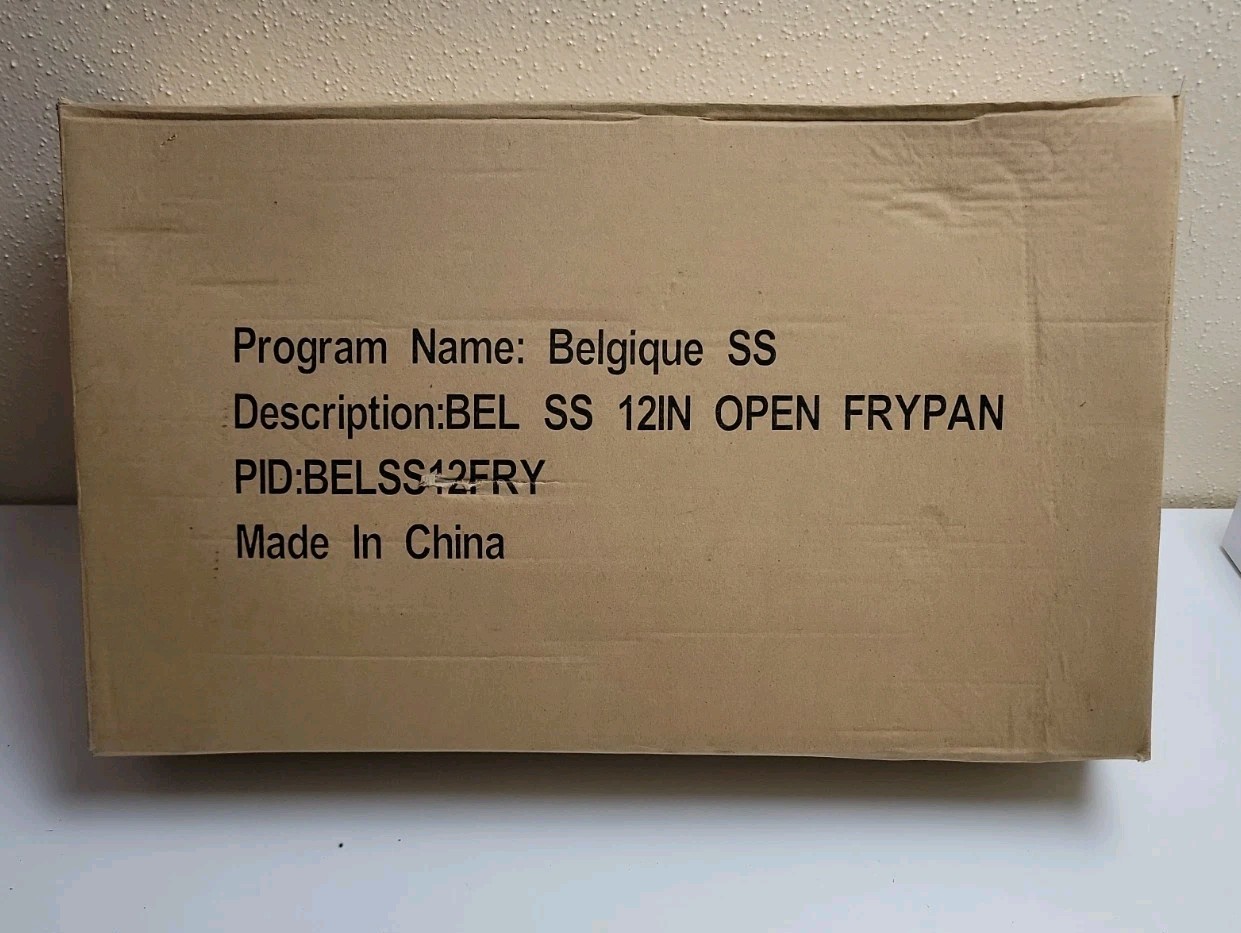 *RARE* BELGIQUE – STAINLESS STEEL – 12″ OPEN FRYPAN – 20729 – BRAND NEW W/ BOX!