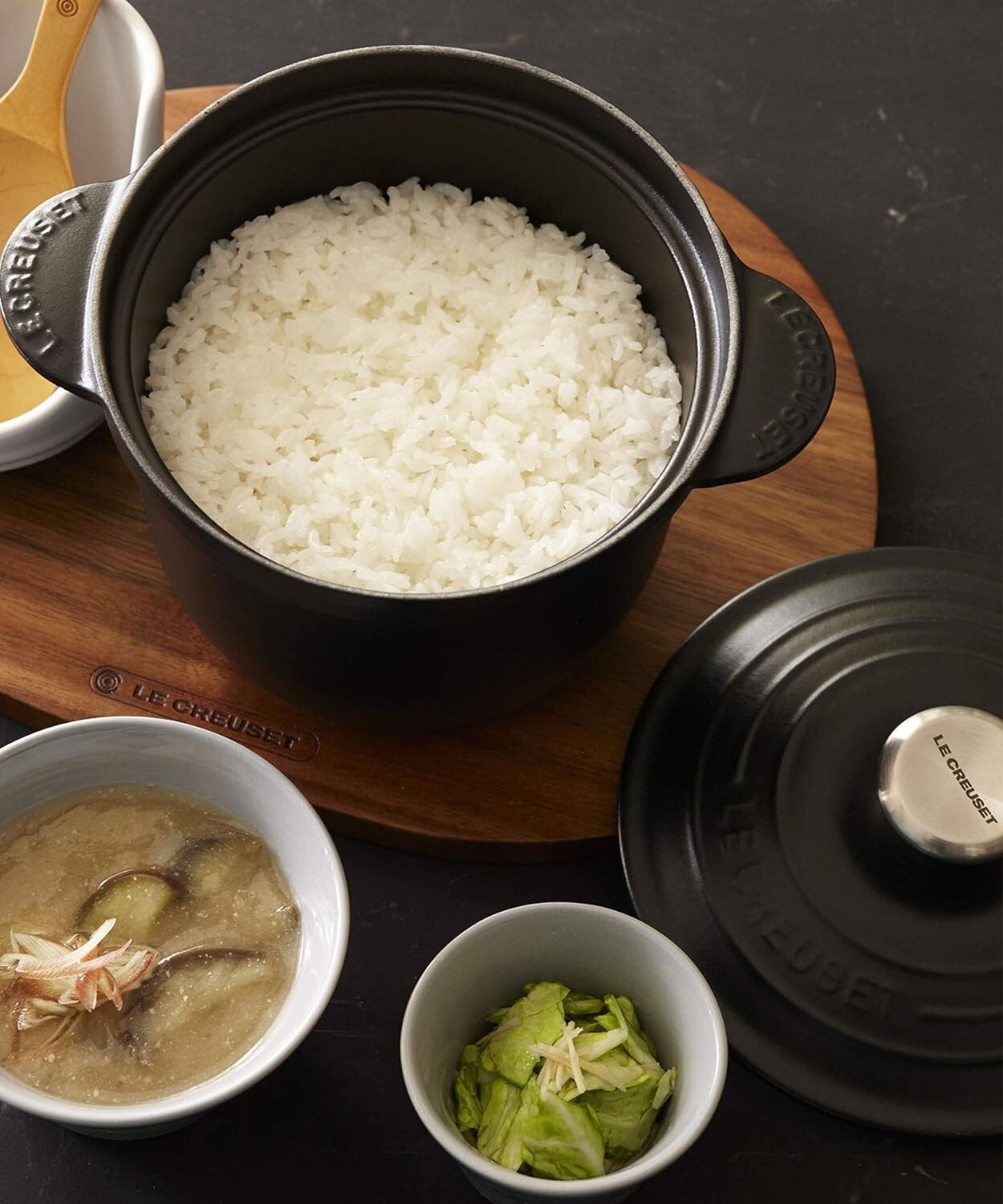 Le Creuset Cocotte Every Rice Pot 18cm 2.0L Sea Sult Cast Iron from Japan NEW
