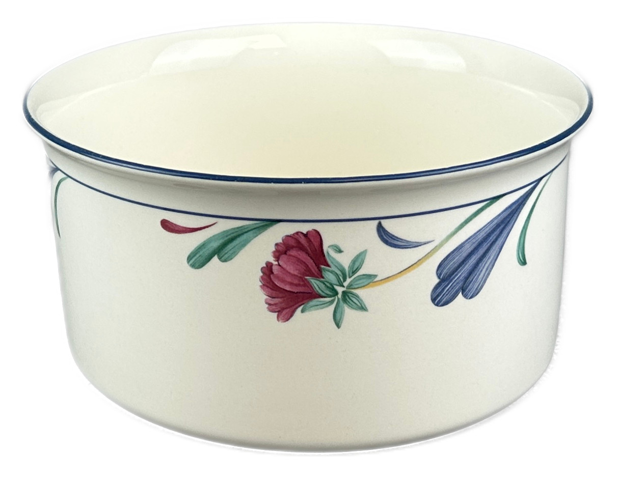 Lenox Poppies on Blue Souffle Casserole Baker Red White Blue Chinastone USA