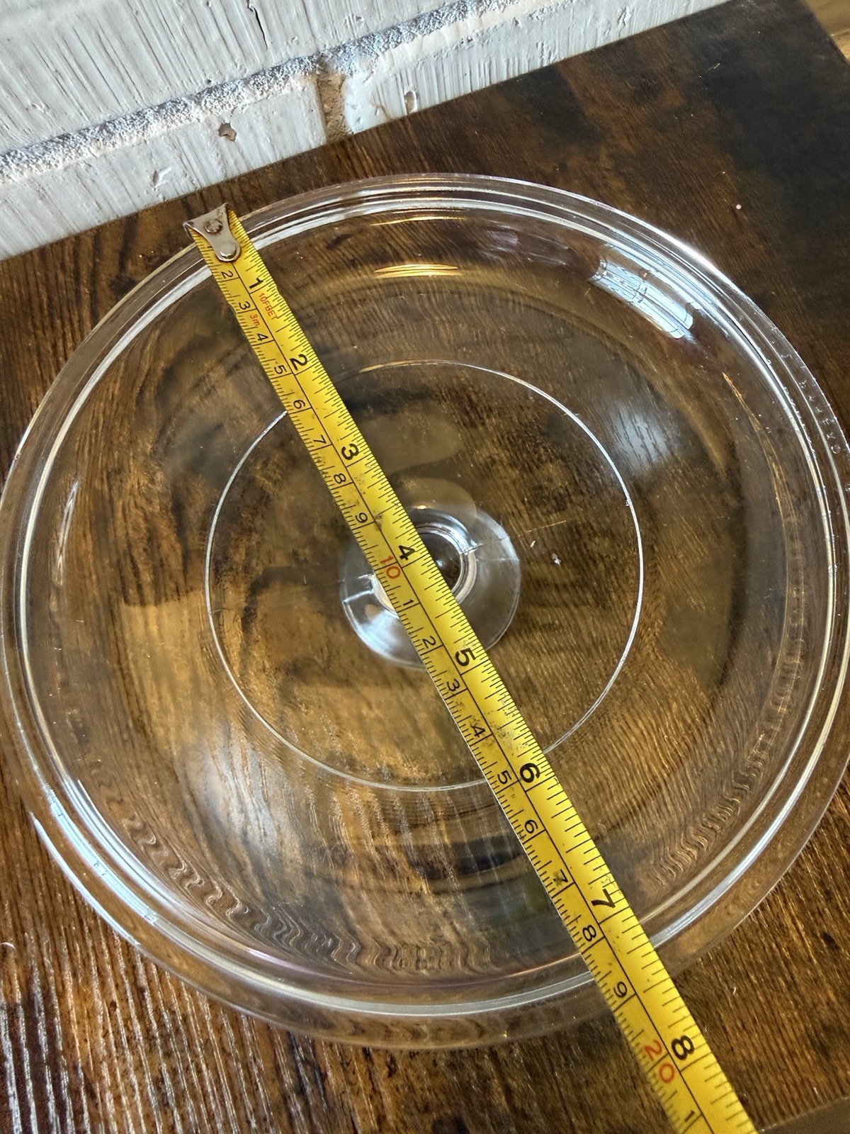 Pyrex Clear Glass Round Lid 5 Qt Approx 10 in Diameter One-Piece