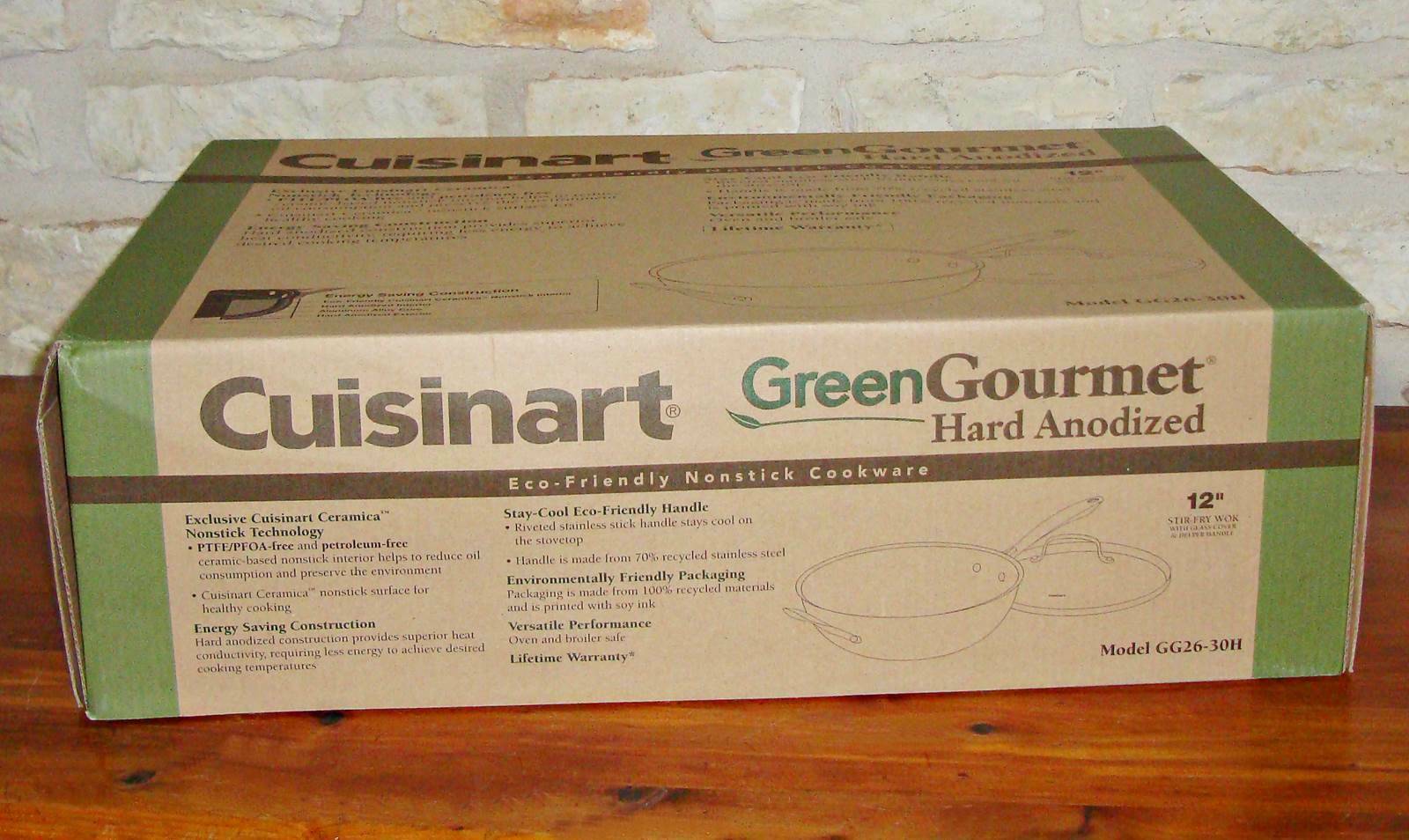 【NEW】CUISINART GG26-30H GREEN GOURMET 12-INCH STIR FRY PAN – BLACK