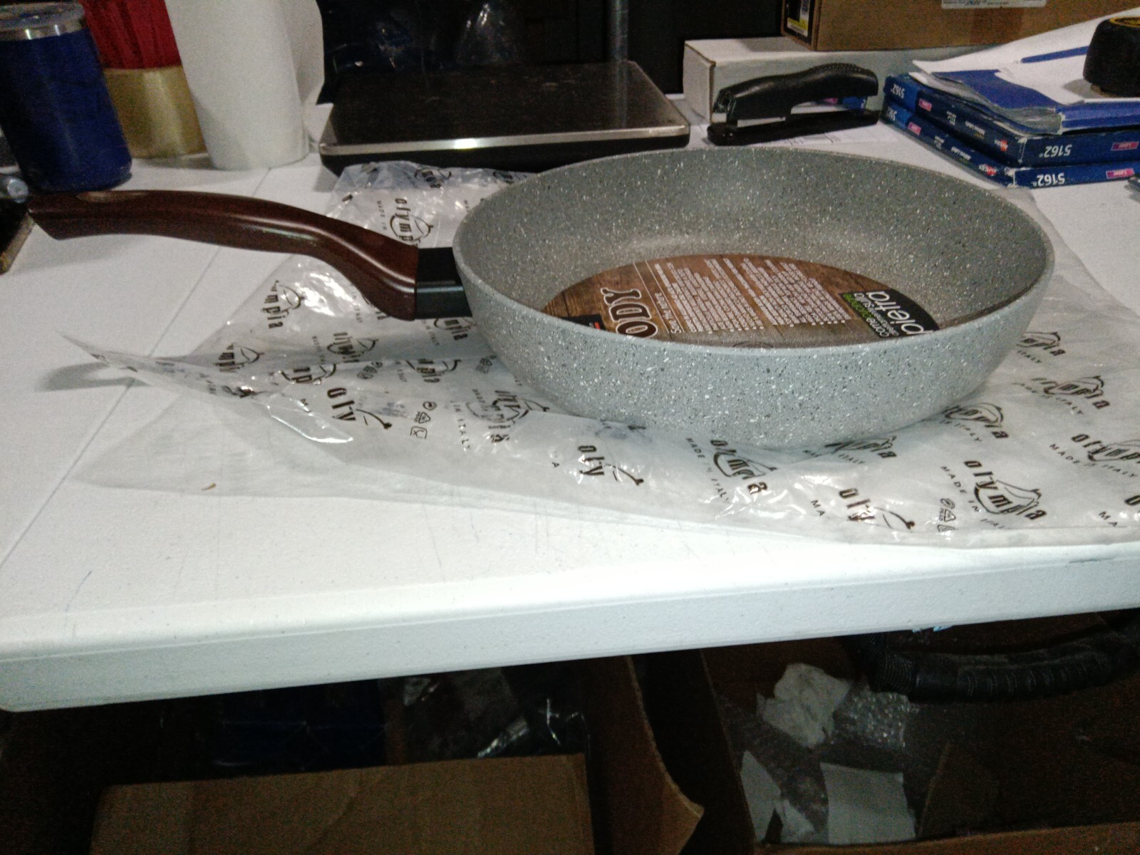 Olympia Woody 11 Inch Round Non-Stick PFOA-Free Die-Cast Aluminum Deep Fry Pan