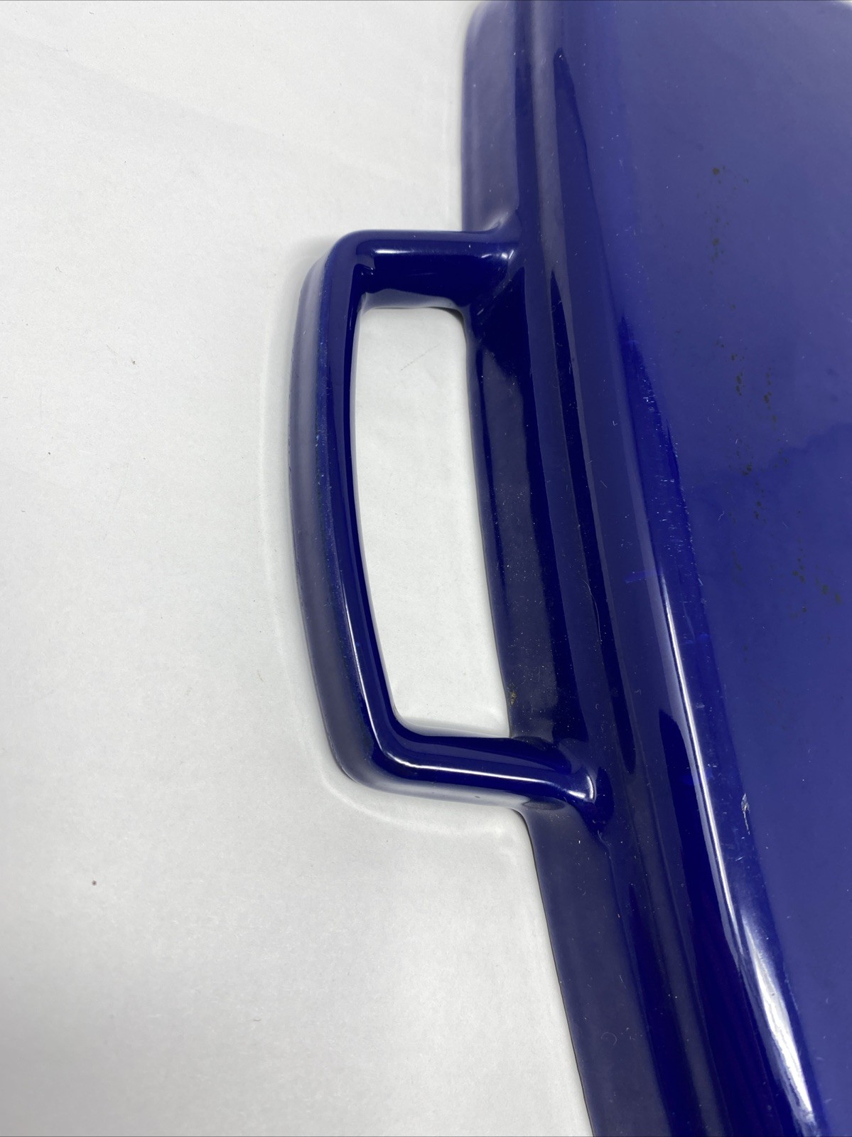 Martha Stewart Cast Iron Square Grill Pan Blue Enamel Double Handles