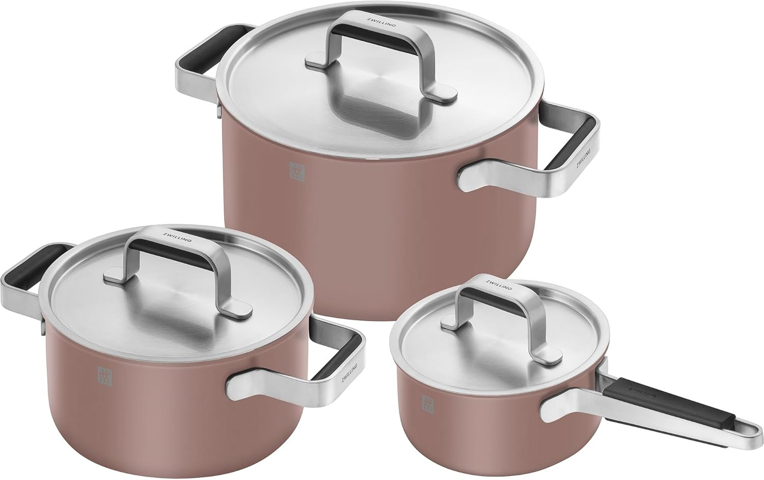 Pure 6-Pc Rose Stainless Steel Cookware Set for Stylish Cooking
