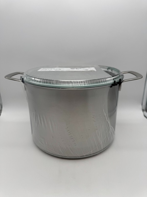 Brand New IKEA HEMKOST Stainless Steel 10.6 QT Stock Pot with Glass Lid