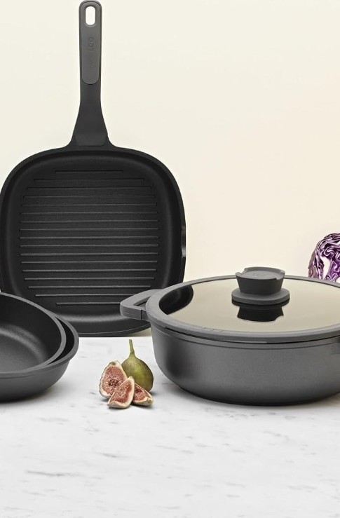 New BergHOFF Stone+Nonstick Ceramic 3pc Cookware Set