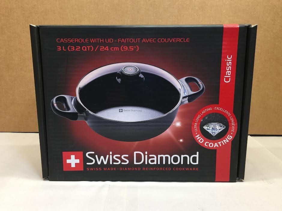 Swiss Diamond Nonstick Casserole – 3.2 qt (9.5″)