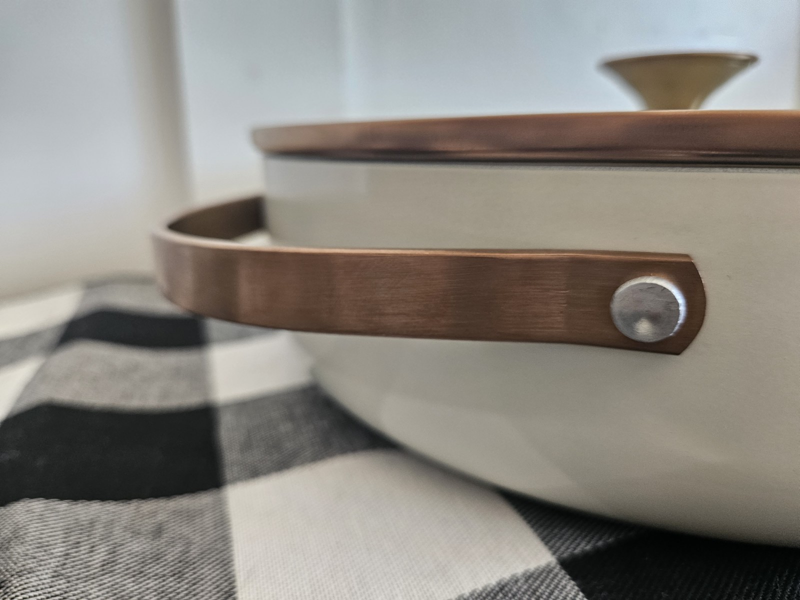 NEW Masterclass IVORY Off-White Casserole 11″ Saute Pan Cookware w/ Lid 2 pc SET