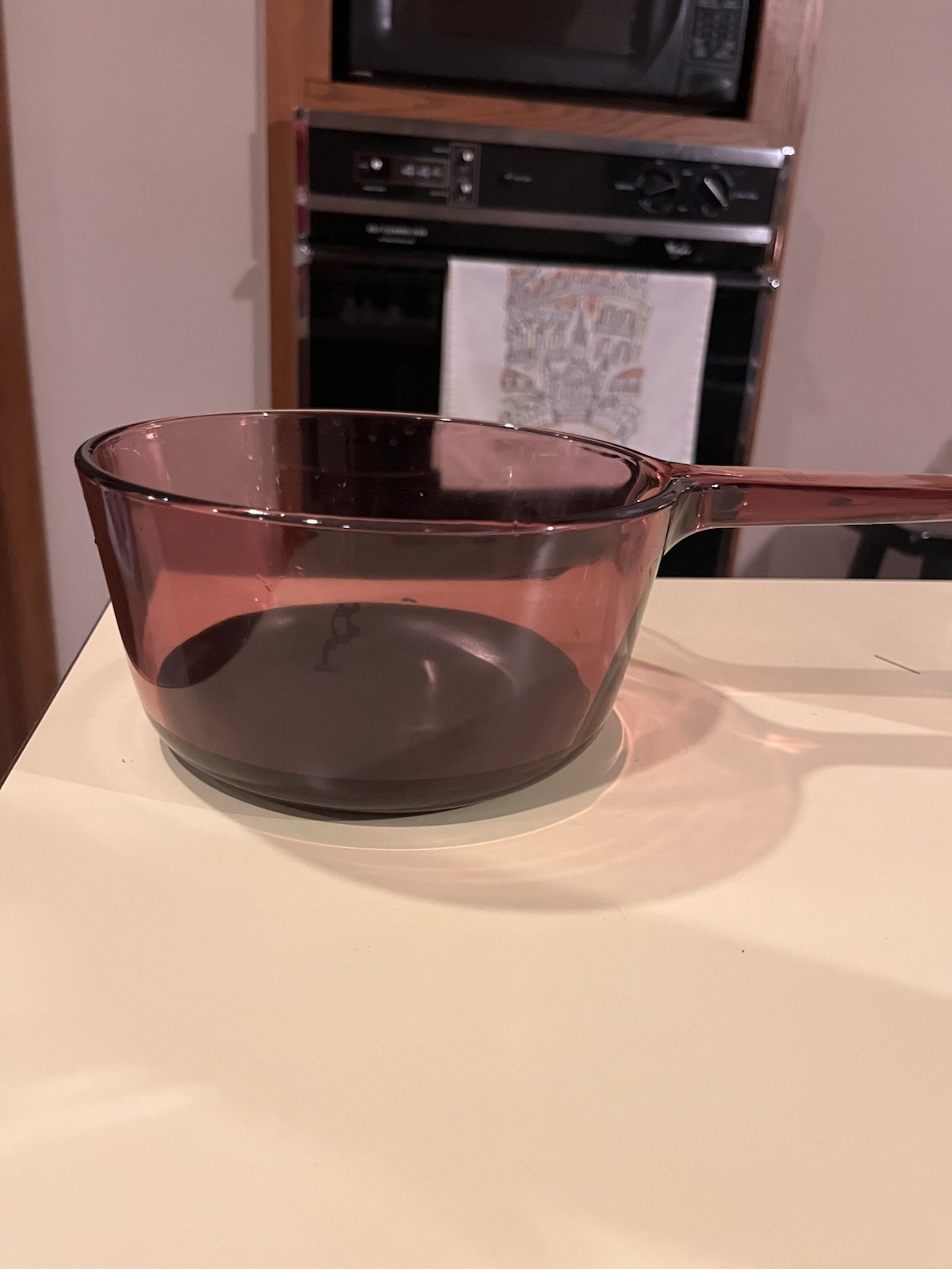 Vintage Visions Corning Ware 1.5 Liter Saucepan Cranberry No Lid EUC