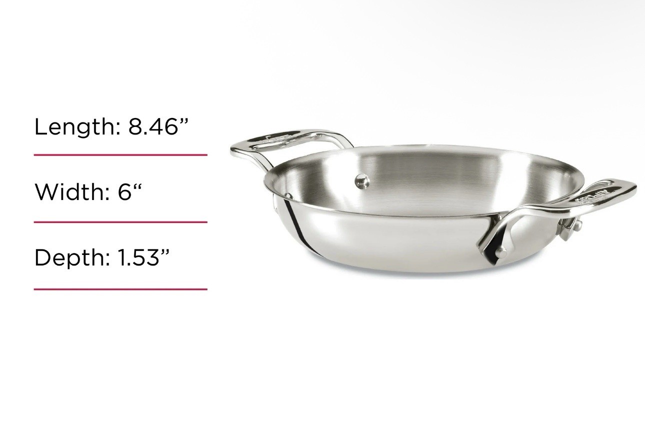 All-Clad Stainless Steel 6-Inch Oval-Shaped Baker Specialty Cookware Set of 2