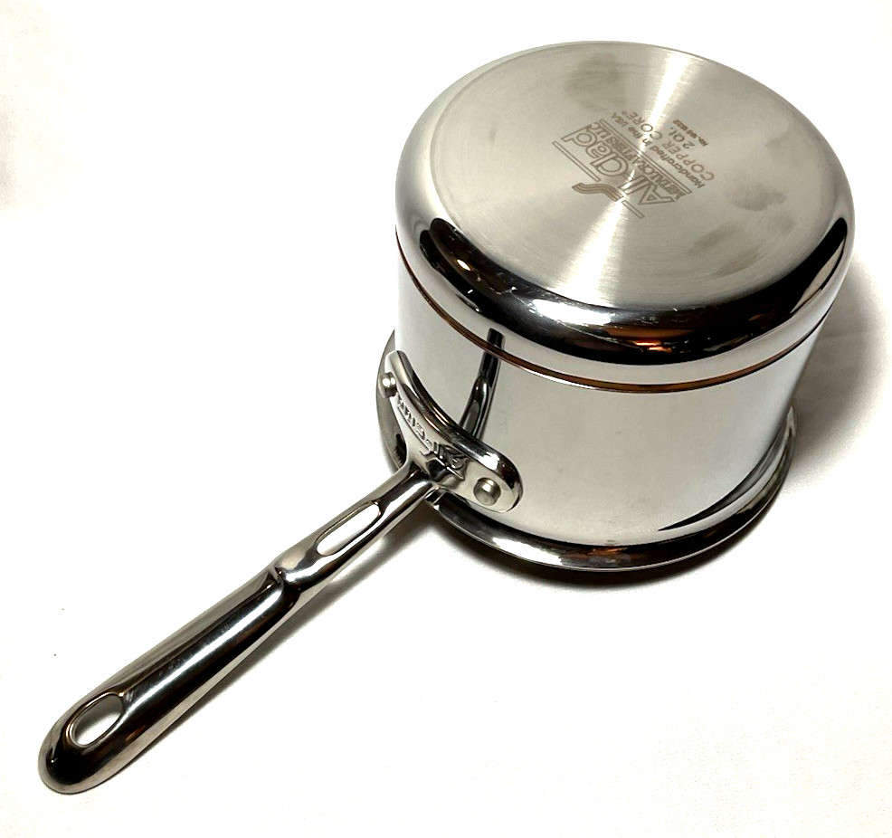 ALL-CLAD ~ Beautiful 5-Ply COPPER CORE 2 qt SAUCE PAN w/LID ~ USA