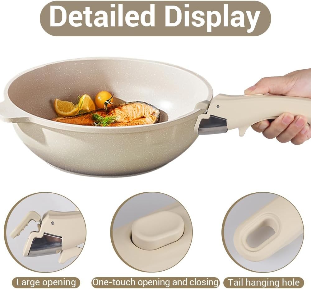 Removable Pan Handle,Anti-scald Detachable Pot Handle All Cookware Pan & Pot