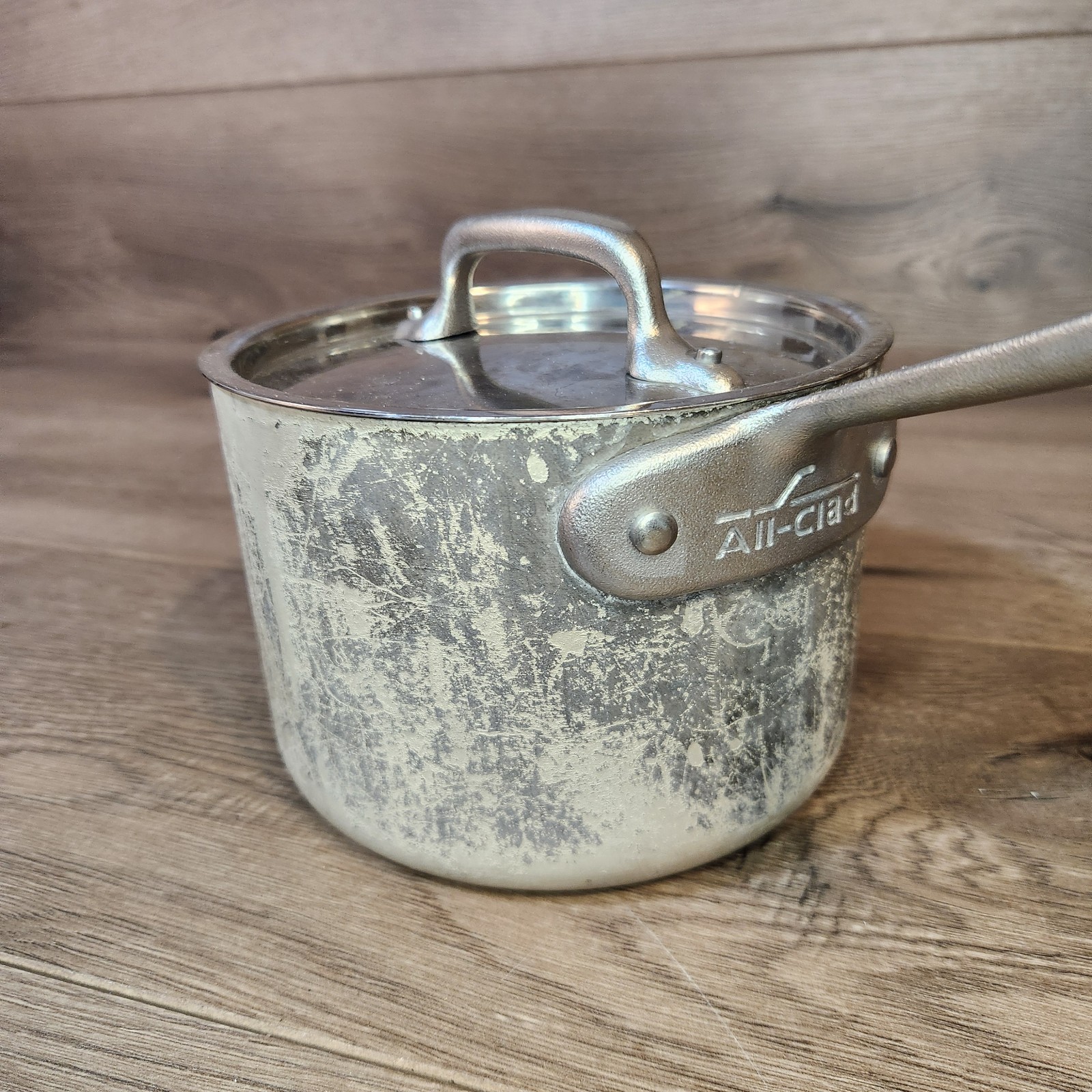 Vintage ALL-CLAD 202 Metal Crafters Master Chef 2 Qt Sauce Pan w Lid